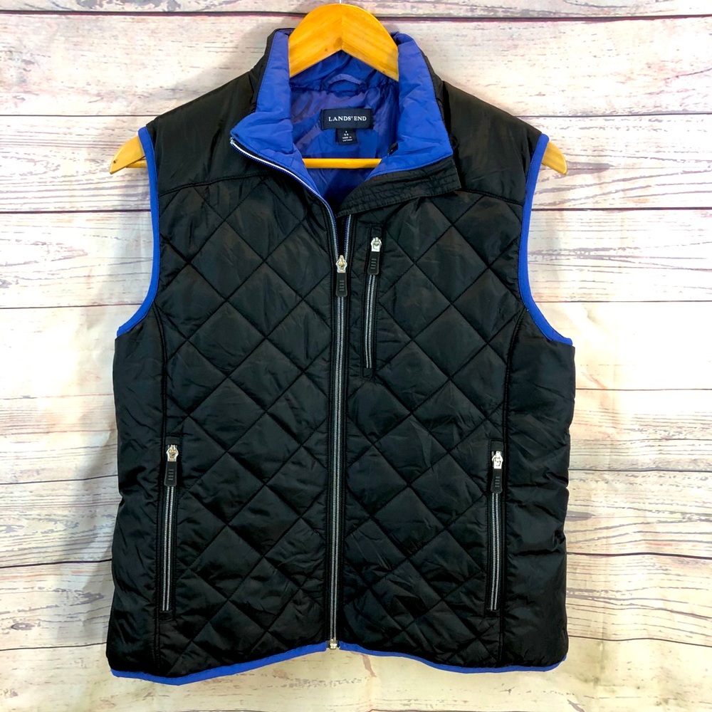 Lands End Puffer Vest Jacket Women’s Size S